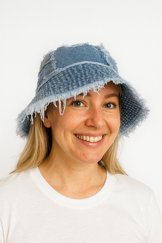 Bucket Hat – Denim Ripped