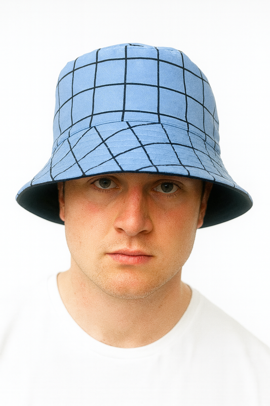 Bucket Hat – Black Grid