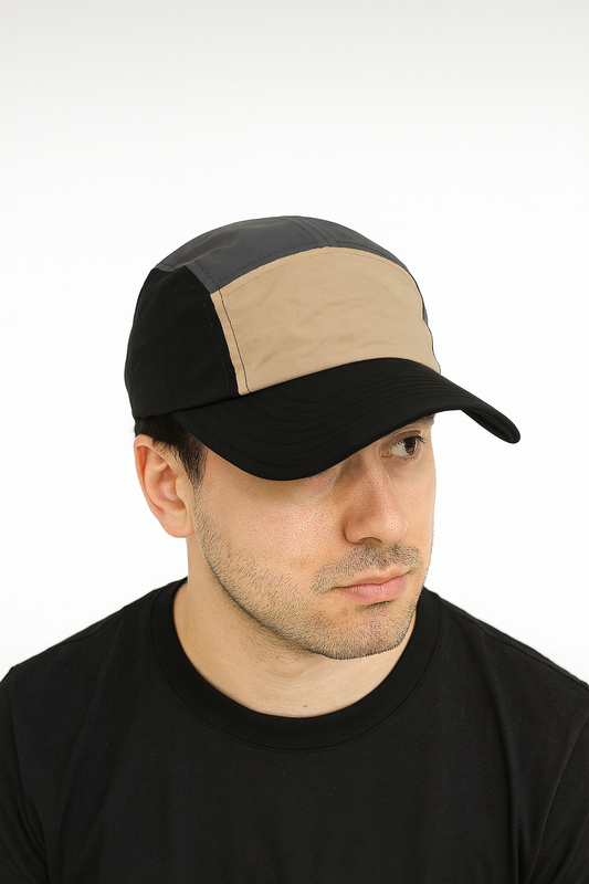 Cap - Panel Block - Black/Beige/Grey
