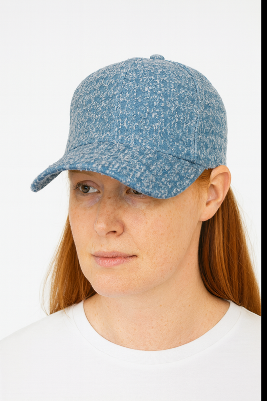 Cap - Textured Fabric - Blue